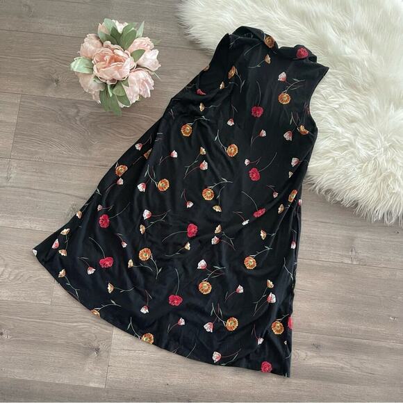 J. Jill Floral Print Black Button Down Shirtdress XS - Picture 3 of 5